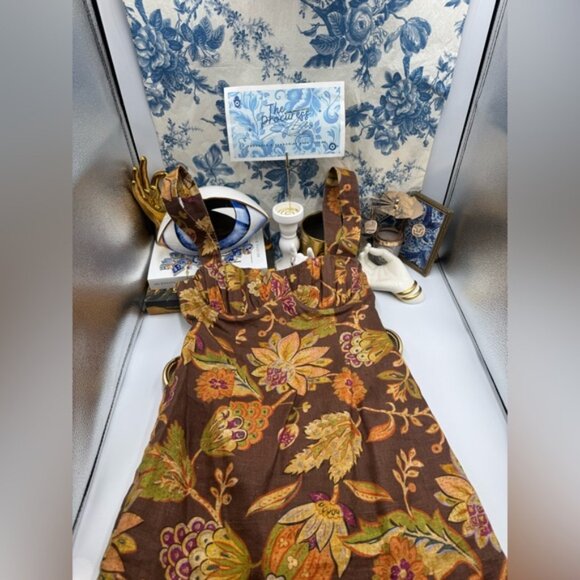 🆕 SIR THE LABEL 🧿 NWOT Floral Linen Minidress, Mojave Print - Sz 1 US XS - Picture 2 of 16